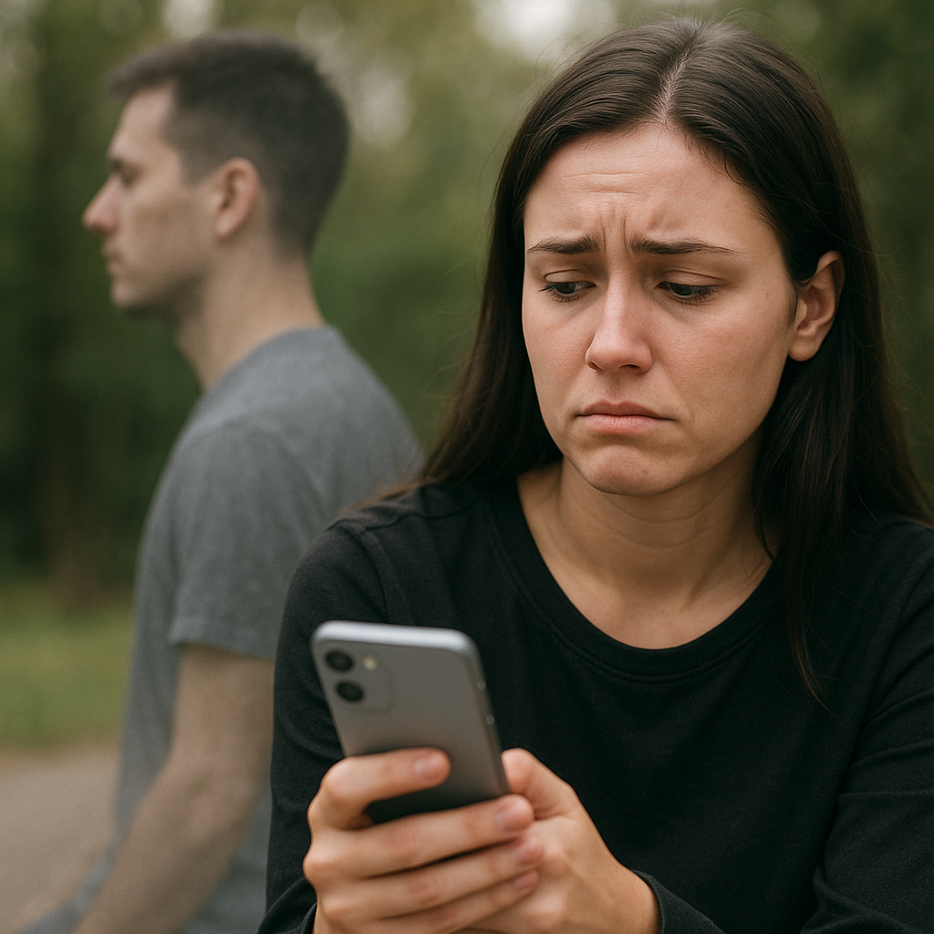 Illustration of someone being ghosted in a relationship